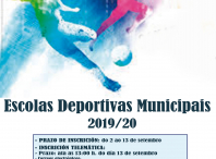Cartel das Escolas deportivas municipais 2019-2020