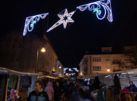 Imaxe do acto de acendido do alumeado de Nadal