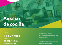 Cartaz do curso de auxiliar de cociña