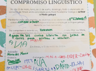 A experiencia de inmersión lingüística “Modo galego, actívao!” continúa nos centros educativos amesáns