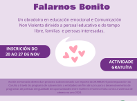 O departamento de Xuventude organiza un curso de formación en igualdade para perfís educativos con motivo do 25N