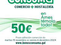 O Concello de Ames lanza unha nova campaña de tarxetas desconto “Bonos Consuma”