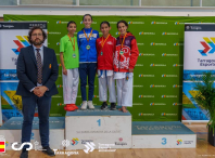 A deportista amesá Olivia Parga consegue a medalla de ouro na VI xornada da Liga Nacional de karate