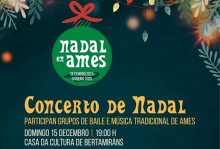 A Casa da Cultura de Bertamiráns acolle este domingo, 15 de decembro, o tradicional Concerto de Nadal 